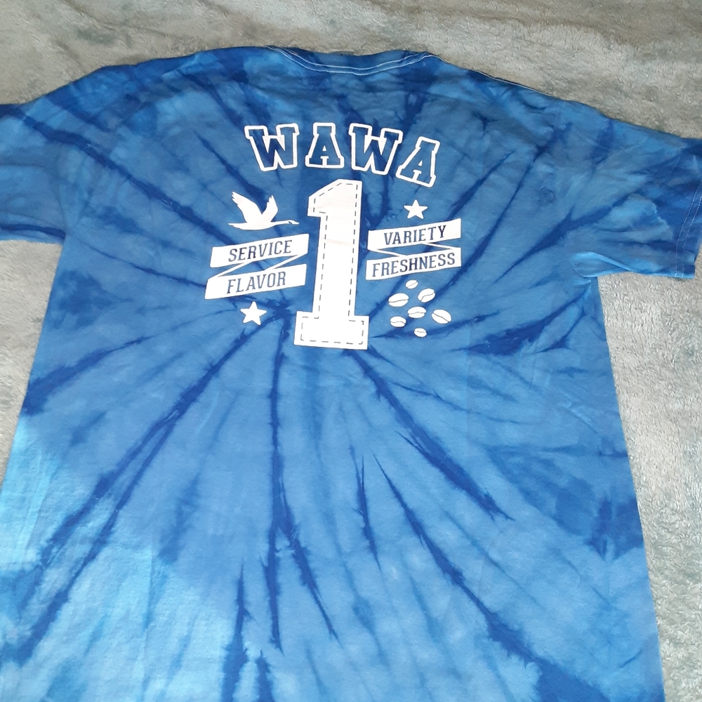 Wawa unisex tie die associate shirt
